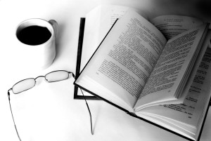 coffee and book